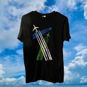No Star Aviation Criss Cross Airplane T-shirt